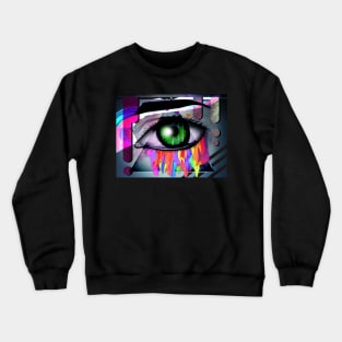 one eye space drip Crewneck Sweatshirt
